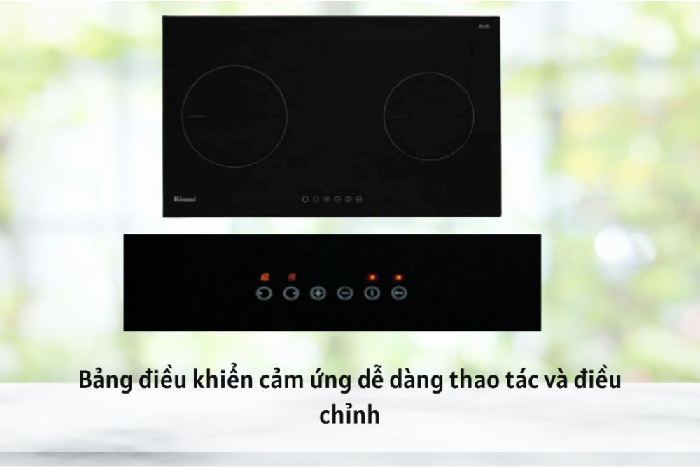 Bếp điện từ đôi Rinnai RB-7002H-CB - Hàng chính hãng