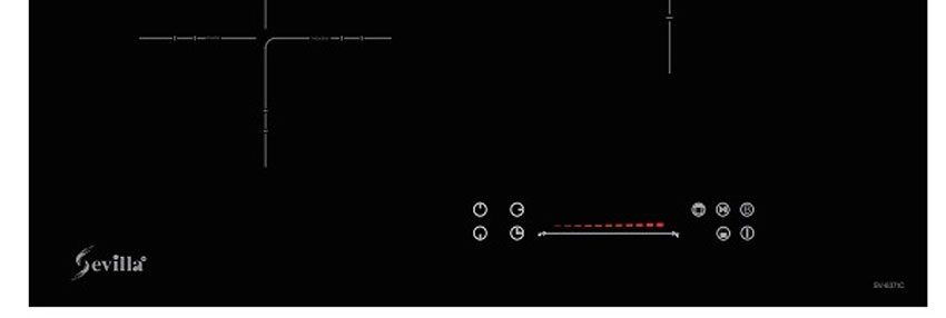 Bảng điều khiển của bếp điện từ đôi Sevilla SV-637 II