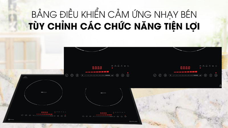 Bếp điện từ đôi Spelier STL-230C - Hàng chính hãng