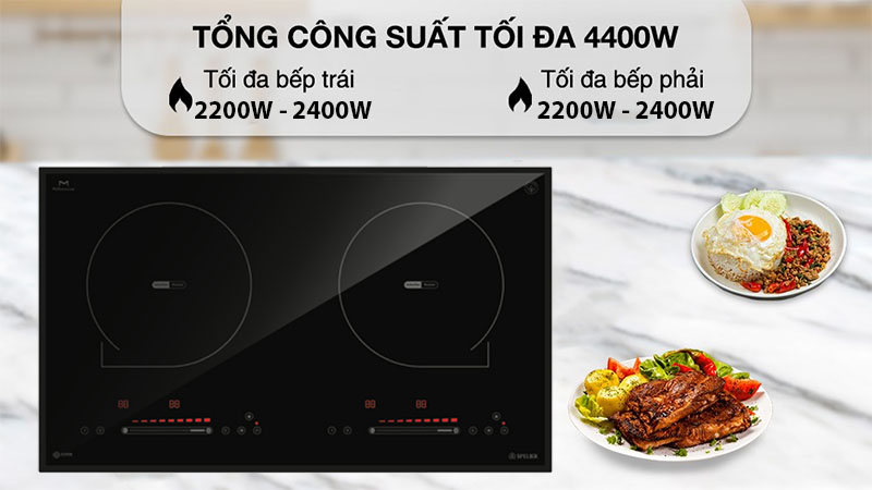 Bếp điện từ đôi Spelier STL-520S - Hàng chính hãng