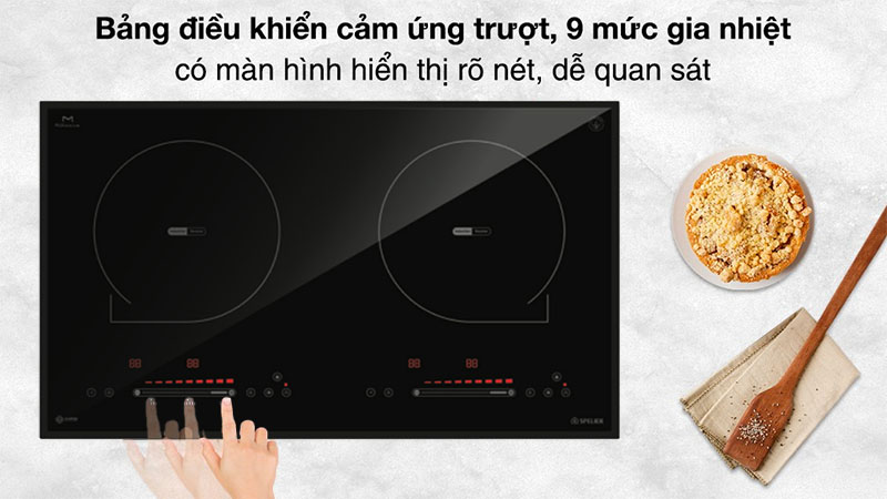 Bếp điện từ đôi Spelier STL-520S - Hàng chính hãng