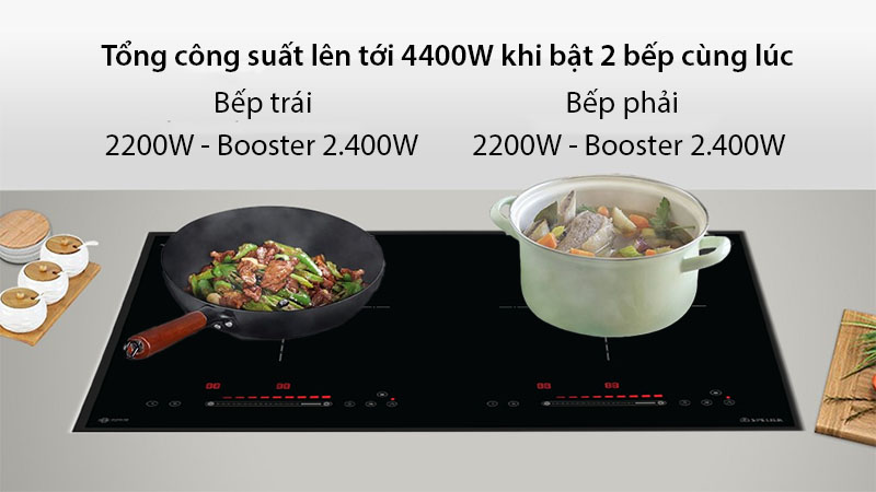 Bếp điện từ đôi Spelier STL-530S - Hàng chính hãng