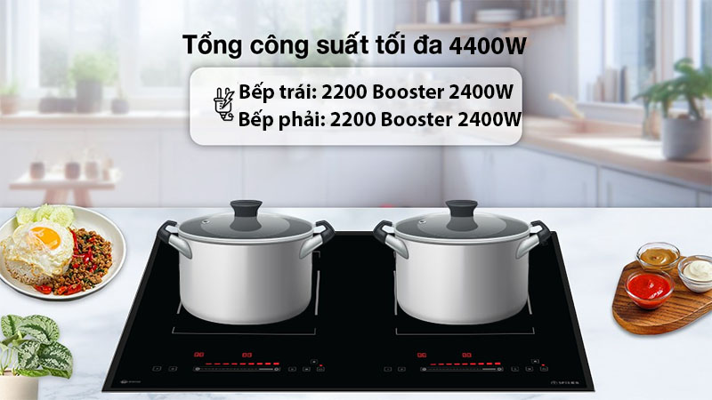 Bếp điện từ đôi Spelier STL-550S - Hàng chính hãng