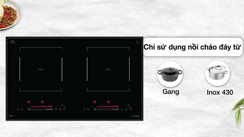 Bếp điện từ đôi Spelier STL-550S - Hàng chính hãng