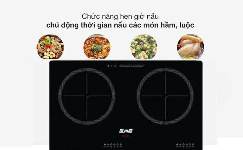 Bếp điện từ đôi Alpha BM600 - Hàng chính hãng