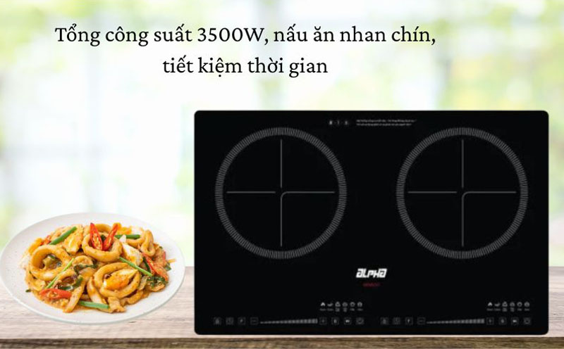 Bếp điện từ đôi Alpha BM600 - Hàng chính hãng