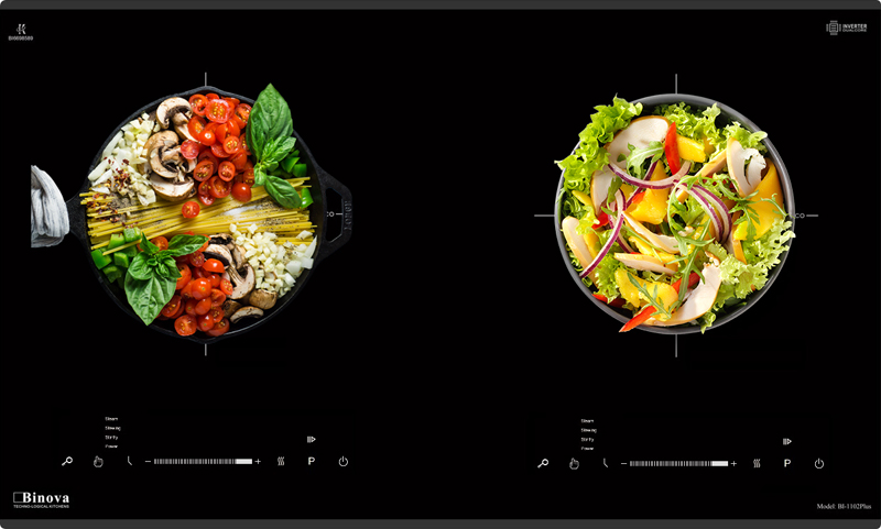 Gồm 2 vùng nấu với tổng công suất là 5200W, nấu ăn nhanh chóng, tiết kiệm thời gian