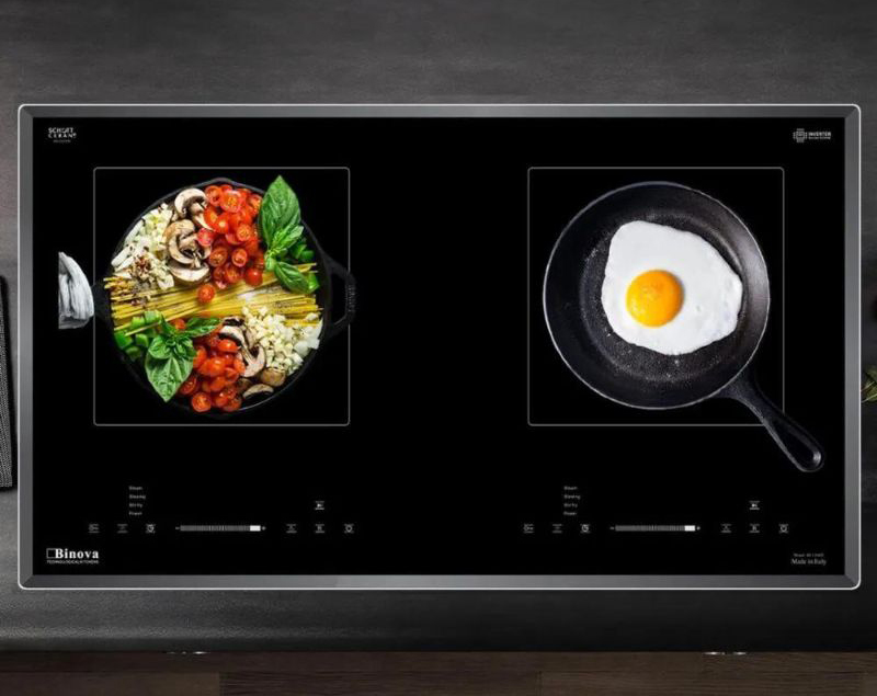 2 bếp nấu với công suất 4400W, thiết kế lắp âm bàn bếp tiết kiệm diện tích