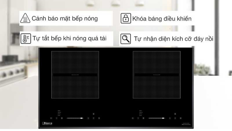Bếp được trang bị nhiều tính năng an toàn
