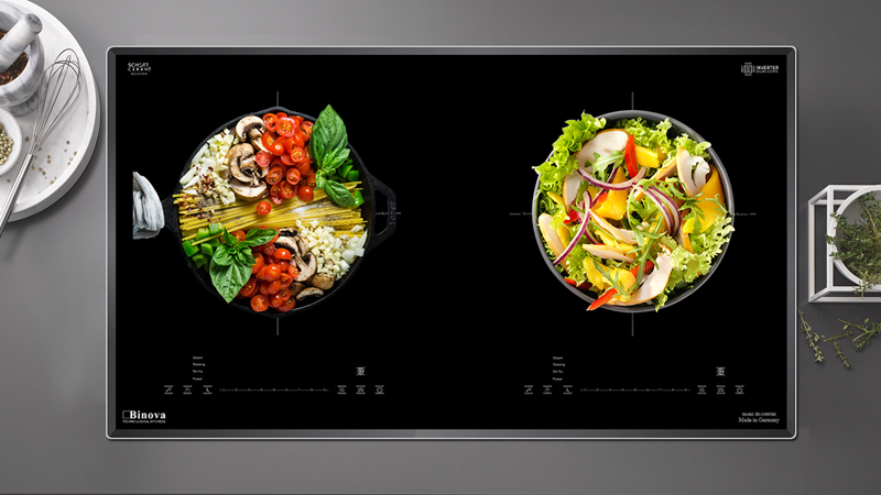 Gồm 2 bếp nấu với tổng công suất lên đến 5200W, nấu ăn nhanh chóng