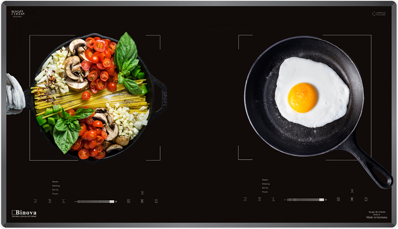 Gồm 2 vùng nấu với tổng công suất là 4400W