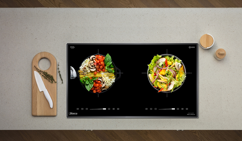 Bếp điện từ đôi Binova BI-608ML - Hàng chính hãng