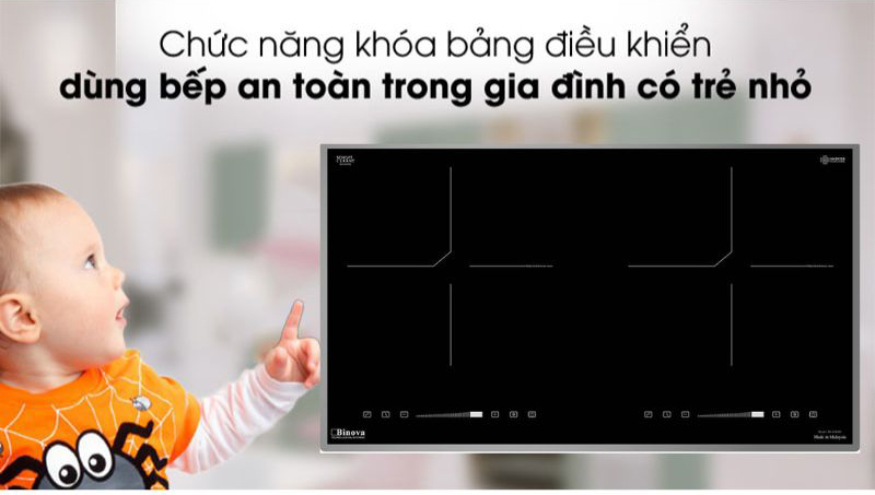 Bếp điện từ đôi Binova BI-609ML - Hàng chính hãng