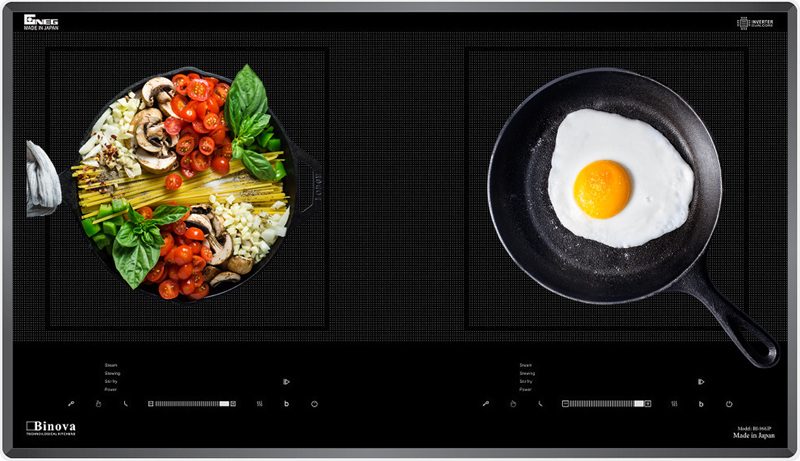 Thiết kế 2 bếp nấu với công suất lên đến 4400W, nấu ăn nhanh chóng hơn