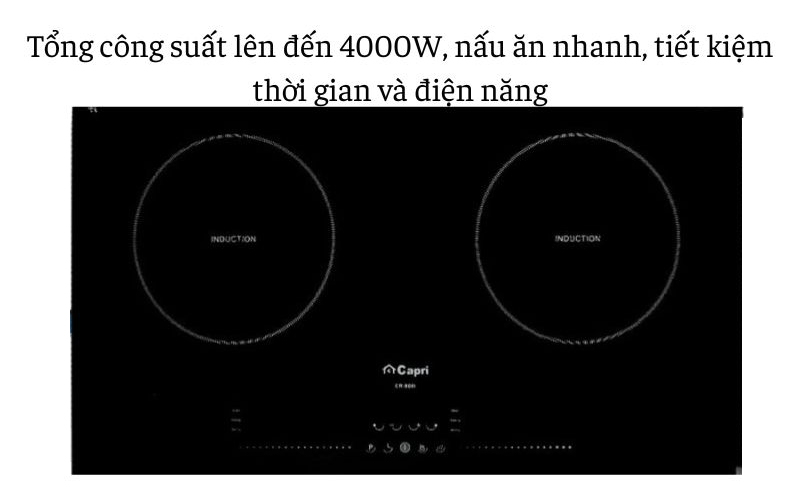 Bếp điện từ đôi Capri CR-806I - Hàng chính hãng