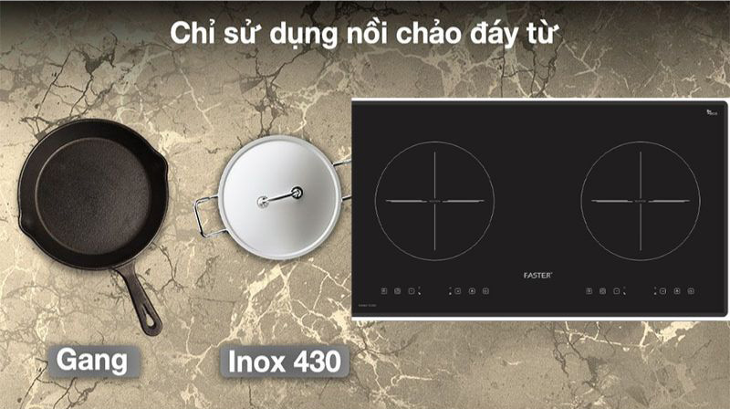 Bếp điện từ đôi Faster FS268I - Hàng chính hãng