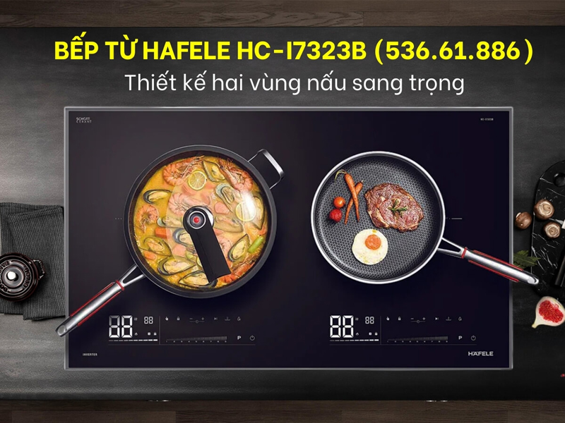 Bếp điện từ đôi Hafele HC-I7323B - Hàng chính hãng
