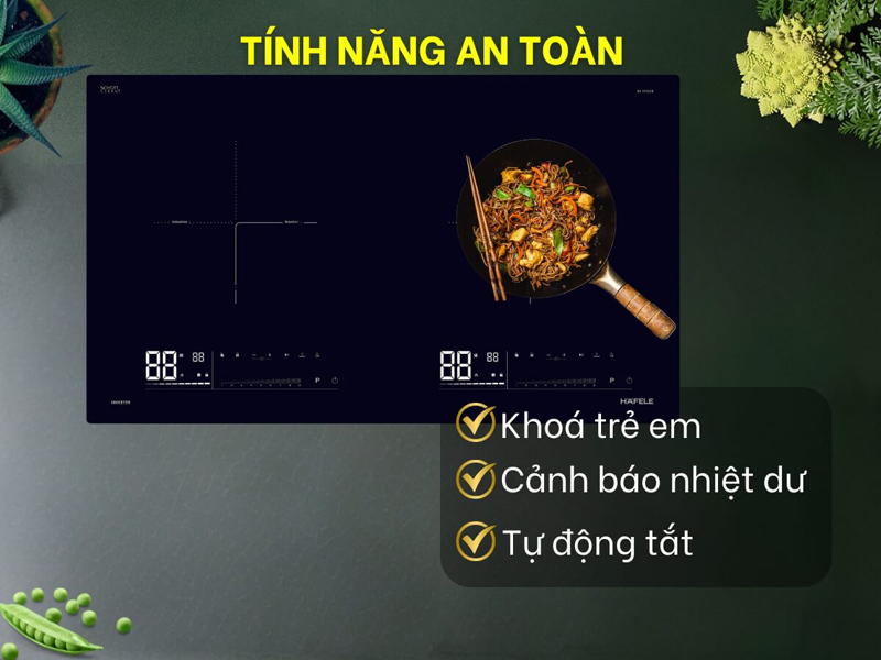 Bếp điện từ đôi Hafele HC-I7323B - Hàng chính hãng