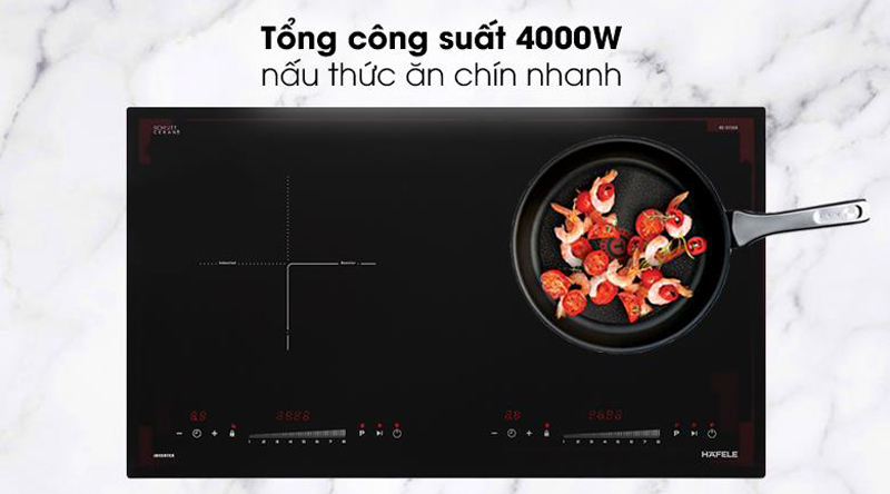 Công suất mạnh mẽ kết hợp Booster giúp nấu thức ăn nhanh chín
