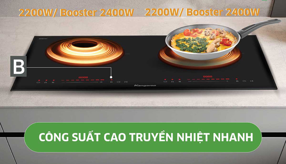 Bếp điện từ đôi Kangaroo KGIC48D1C - Hàng chính hãng