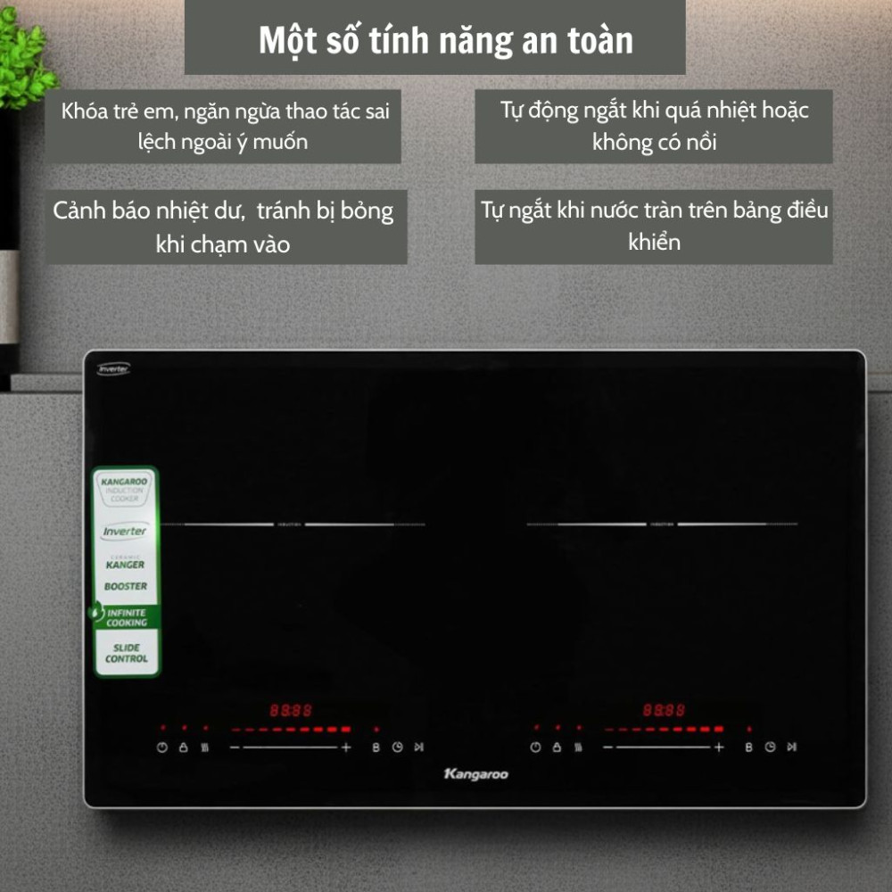 Bếp điện từ đôi Kangaroo KGIC48D1C - Hàng chính hãng