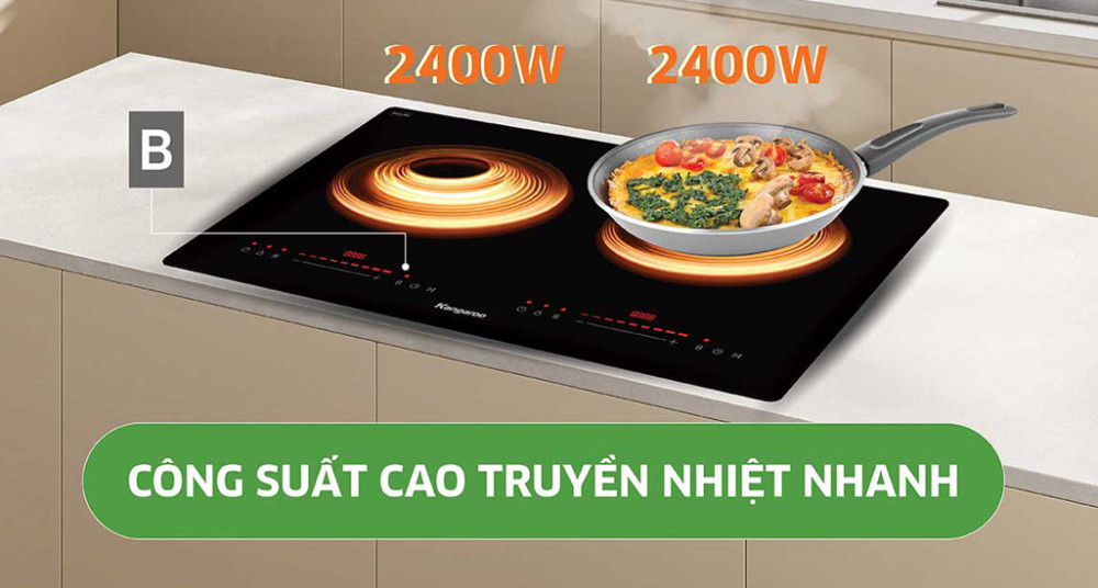 Bếp điện từ đôi Kangaroo KGIC48D1T - Hàng chính hãng