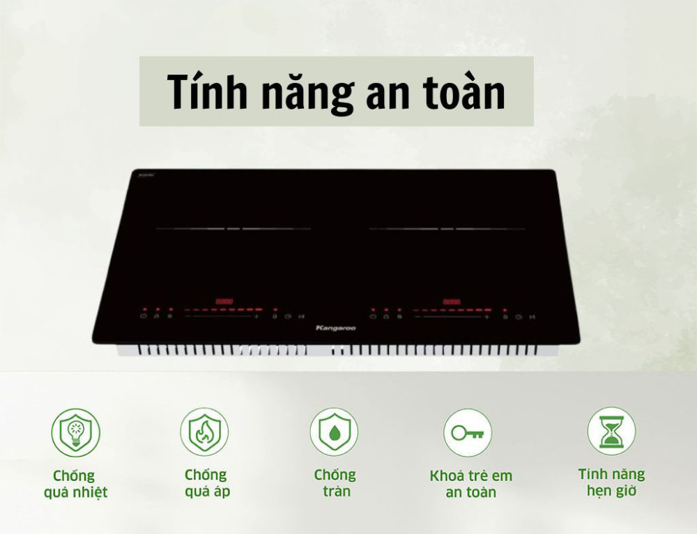 Bếp điện từ đôi Kangaroo KGIC48D1T - Hàng chính hãng