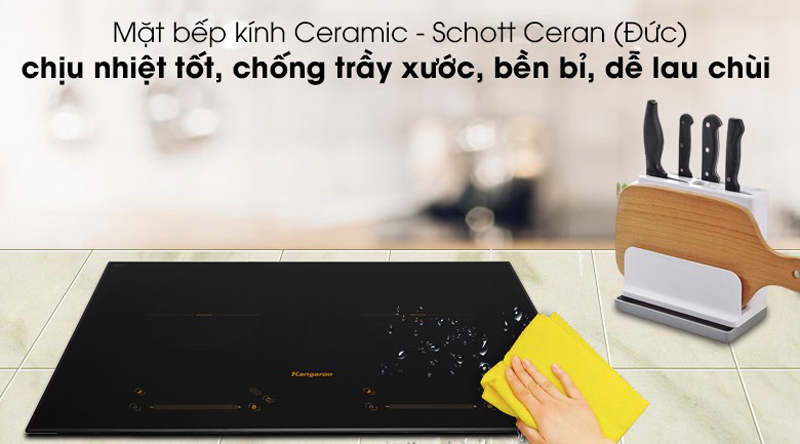 Mặt kính Scott Ceran sáng bóng, dễ lau chùi vệ sinh