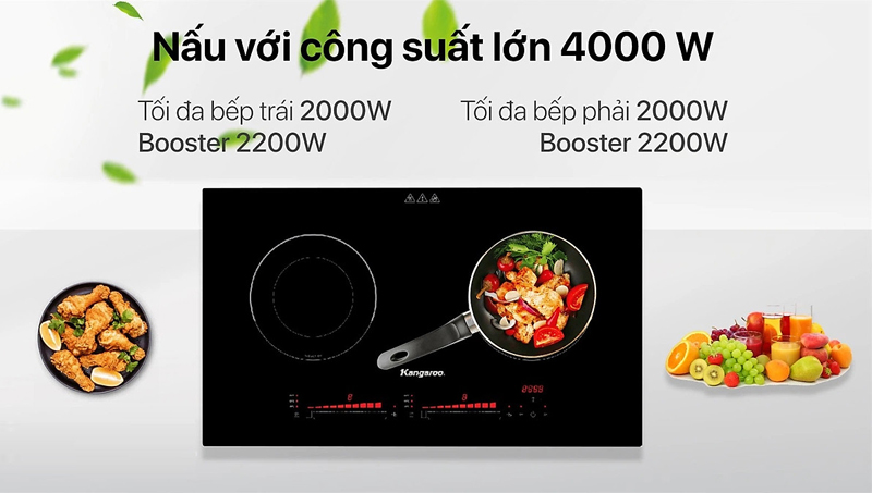 Bếp điện từ đôi Kangaroo kg865I - Hàng chính hãng