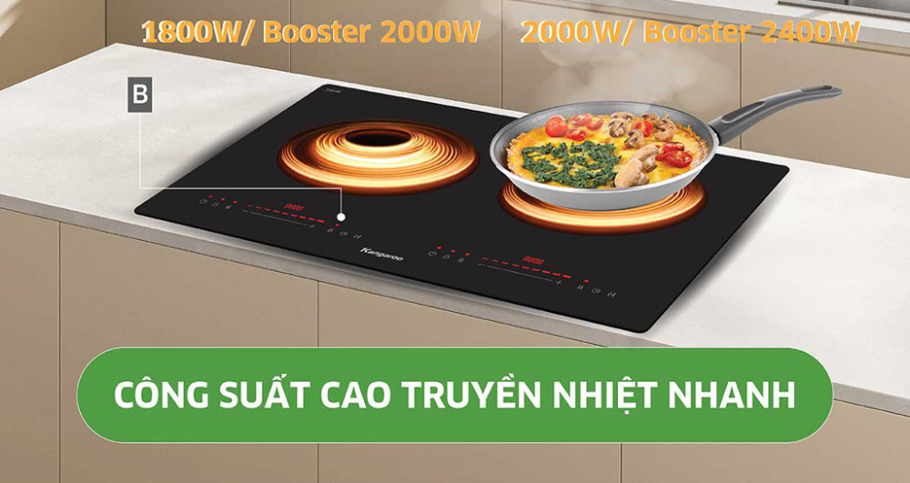 Bếp điện từ đôi Kangaroo KGIC44D1T - Hàng chính hãng
