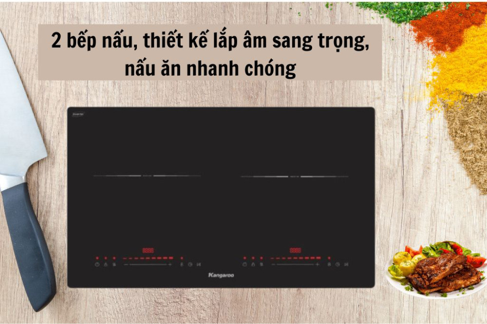 Bếp điện từ đôi Kangaroo KGIC44D1T - Hàng chính hãng
