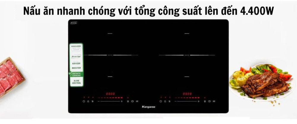 Bếp điện từ đôi Kangaroo KGIC44D1C - Hàng chính hãng