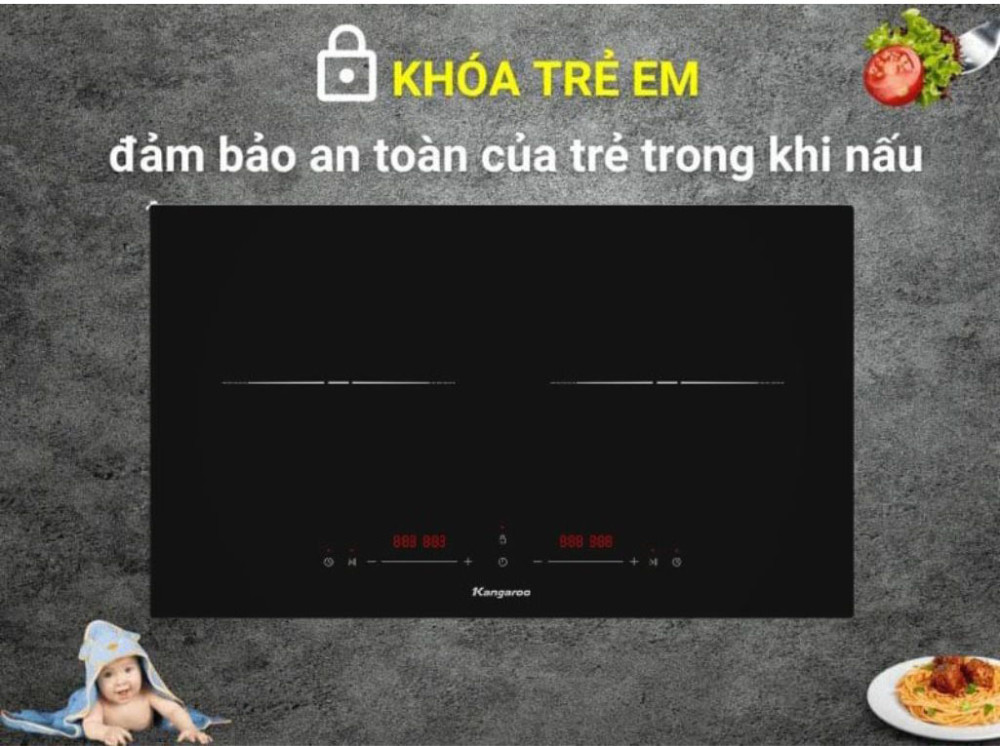 Bếp điện từ đôi Kangaroo KGIC38D1C - Hàng chính hãng