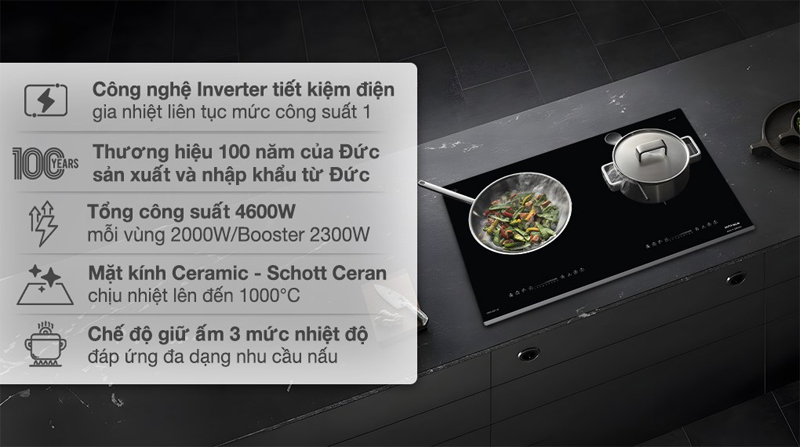 Bếp điện từ đôi Hafele HC-I7325B  - Hàng chính hãng