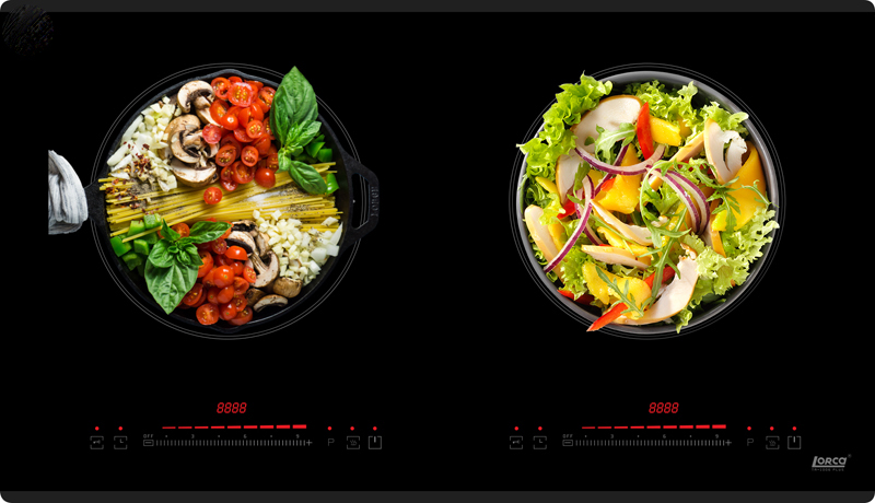 Có 2 bếp nấu từ riêng biệt giúp bạn có thể nấu cùng lúc 2 món, giúp nấu ăn nhanh hơn,