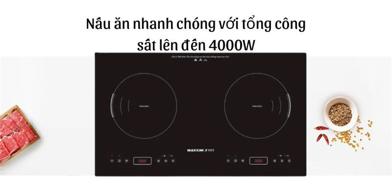 Bếp điện từ đôi Makxim XSMART-M69 - Hàng chính hãng