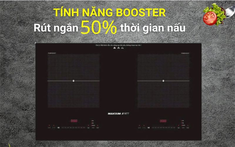 Bếp điện từ đôi Makxim XSMART M77 - Hàng chính hãng
