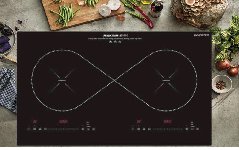 Bếp điện từ đôi Makxim XSMART-M96 - Hàng chính hãng