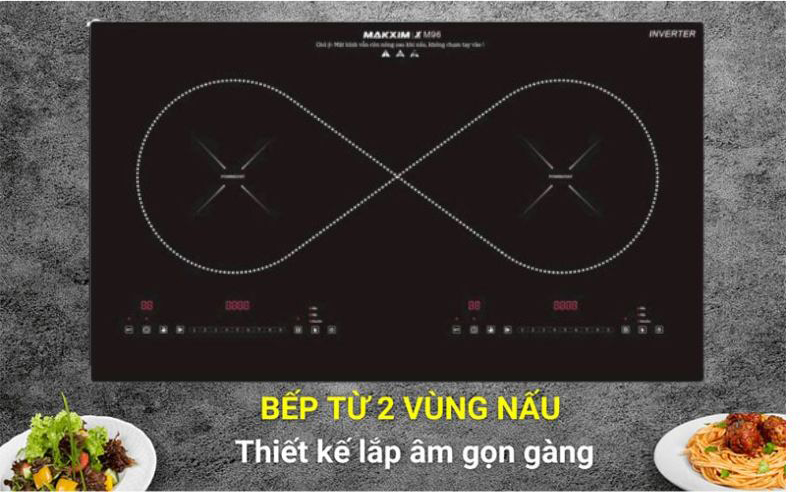 Bếp điện từ đôi Makxim XSMART-M96 - Hàng chính hãng
