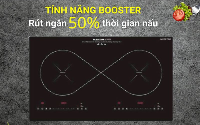 Bếp điện từ đôi Makxim XSMART-M96 - Hàng chính hãng