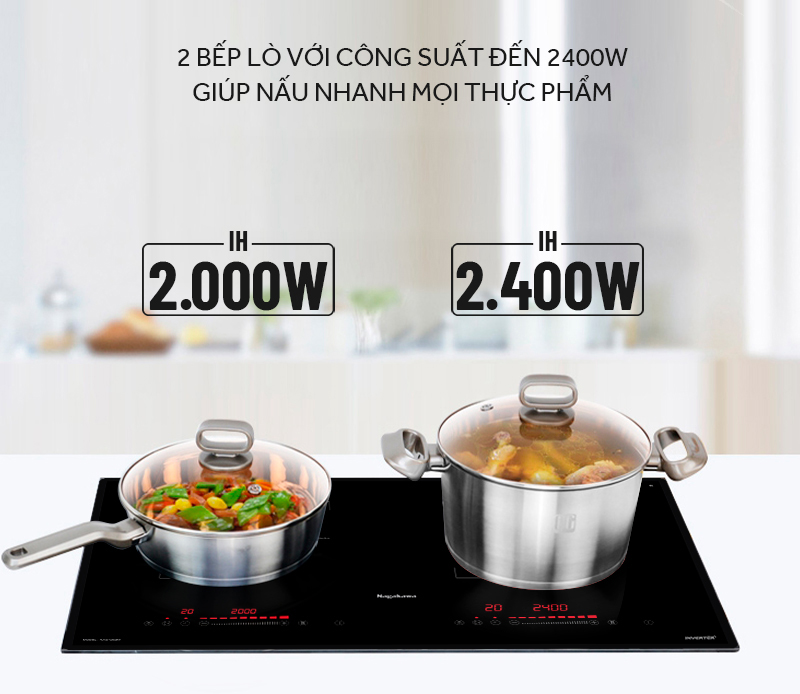 Bếp từ đôi Nagakawa NAG1202M - Hàng chính hãng