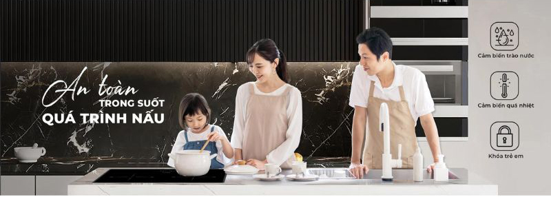 Bếp điện từ đôi Nagakawa UltraSlim NK2C22MB - Hàng chính hãng