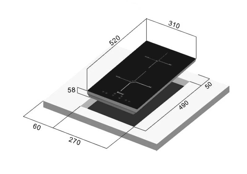 Thiết kế lắp âm bàn bếp, vừa tăng tính thẩm mỹ lại tiết kiệm diện tích
