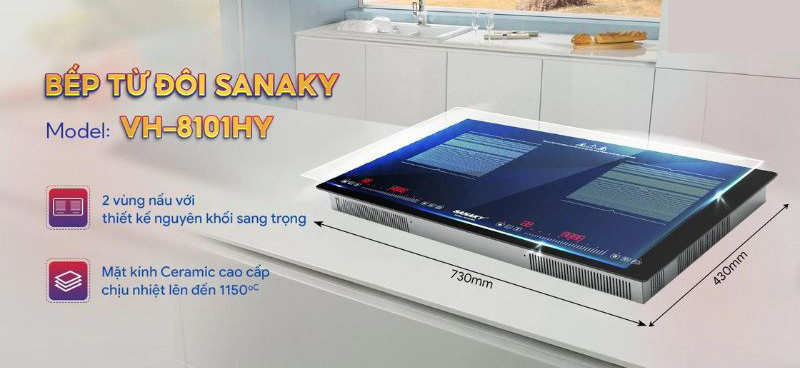 Kiểu dáng sang trọng, lắp âm bàn bếp nên tiết kiệm diện tích