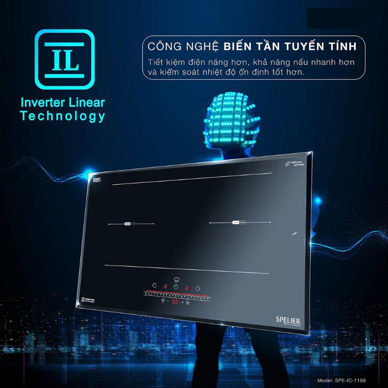 Bếp điện từ đôi Spelier SPE IC-118 - Hàng chính hãng