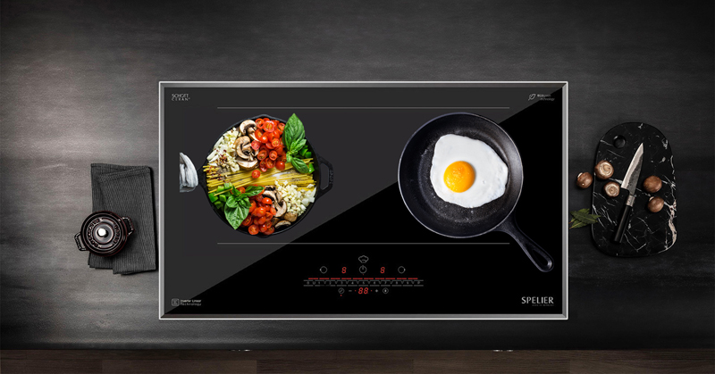 Bếp điện từ đôi Spelier IC1188C, kiểu dáng đẹp mắt