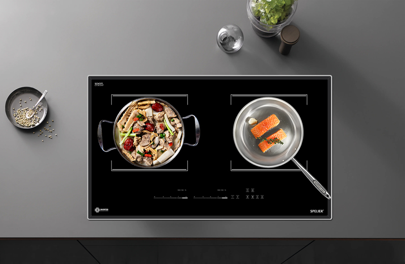  2 vùng nấu với tổng công suất là 4000W, nấu ăn nhanh chóng