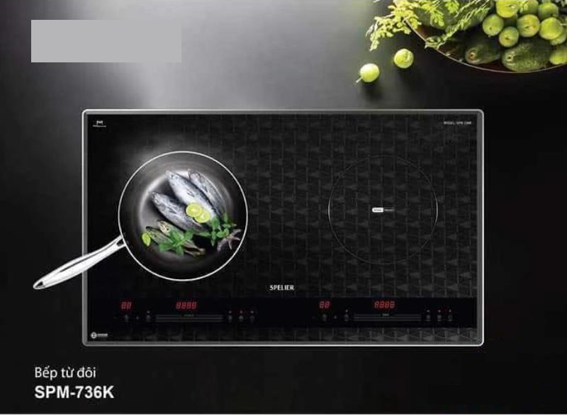 Bếp điện từ đôi Spelier SPM-736K - Hàng chính hãng