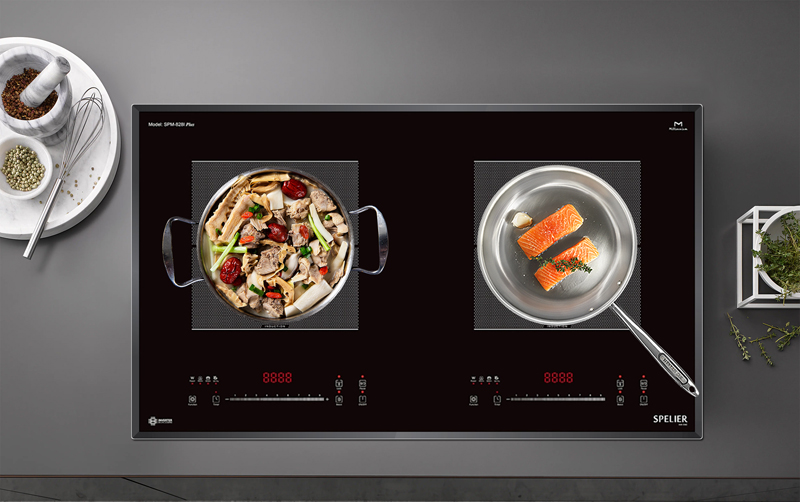 Bếp điện từ đôi Spelier SPM–828I PLUS - Hàng chính hãng