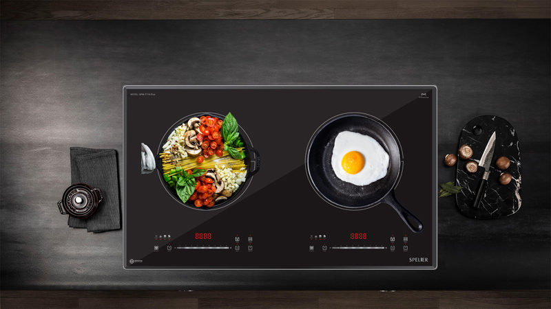 Bếp điện từ đôi Spelier SPM-T71K - Hàng chính hãng